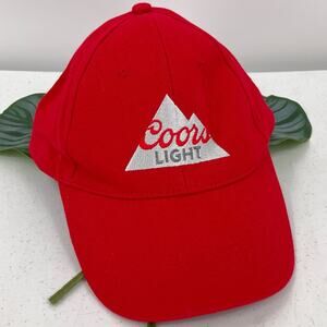 Coors Light Acme Embroidered Red Silver Beer Snap Back Adjustable Baseball Hat